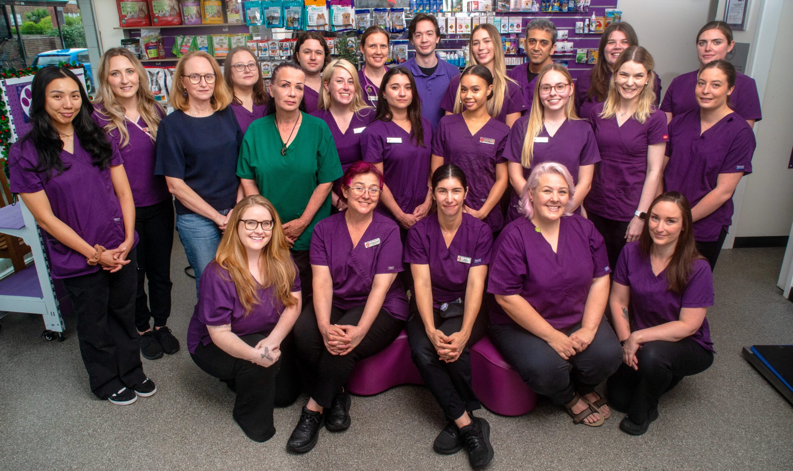 Group photo of the Summer Hill Village Vet team